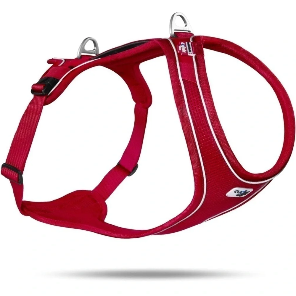 Curli‎ Belka Comfort Dog Harness Adjustable Step-in Choke-Free Reflective Red M